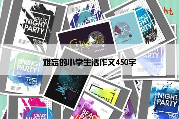 难忘的小学生活作文450字