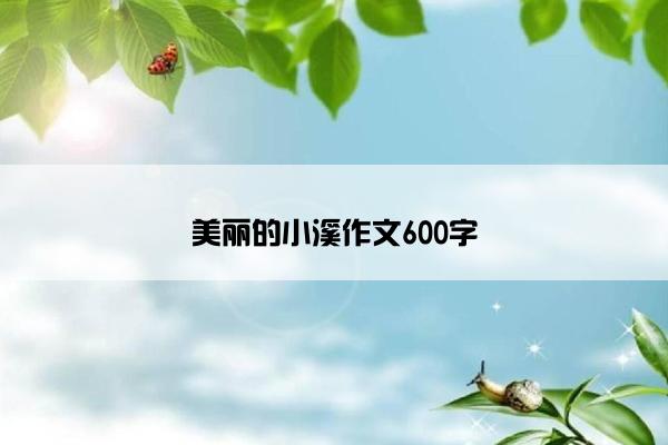 美丽的小溪作文600字