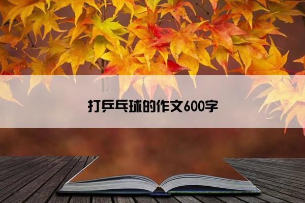 打乒乓球的作文600字