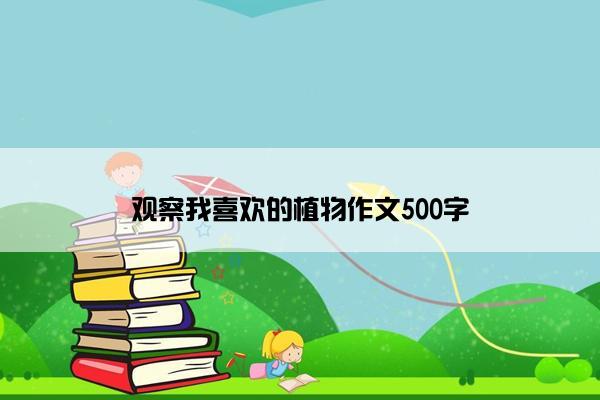 观察我喜欢的植物作文500字