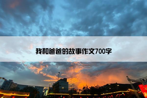 我和爸爸的故事作文700字