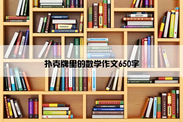 扑克牌里的数学作文650字