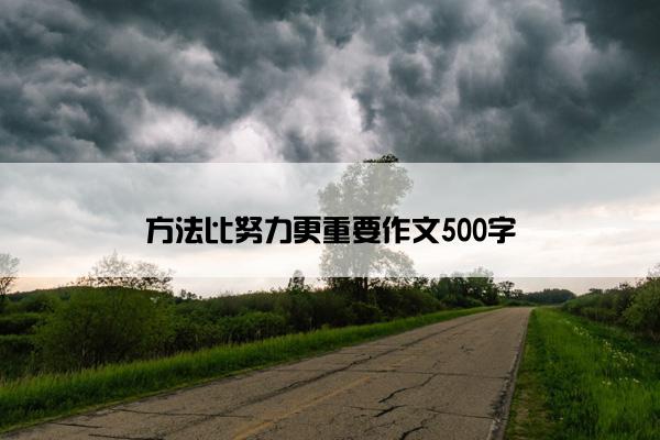 方法比努力更重要作文500字