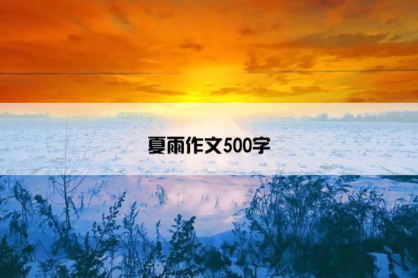 夏雨作文500字