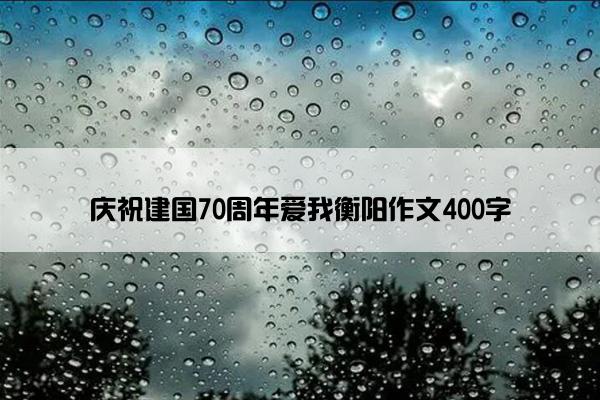 庆祝建国70周年爱我衡阳作文400字