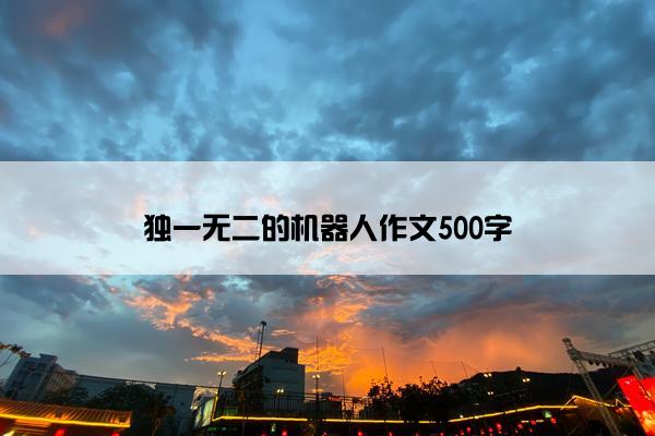 独一无二的机器人作文500字