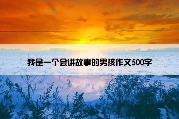 我是一个会讲故事的男孩作文500字