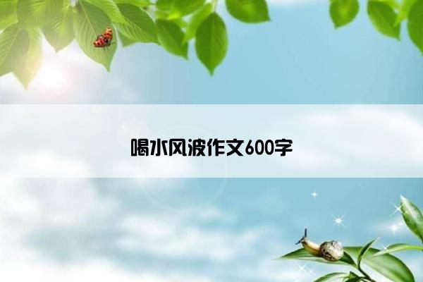 喝水风波作文600字
