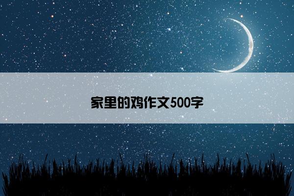家里的鸡作文500字