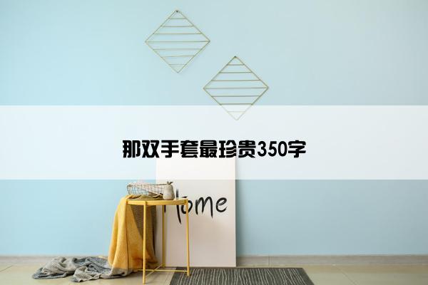 那双手套最珍贵350字