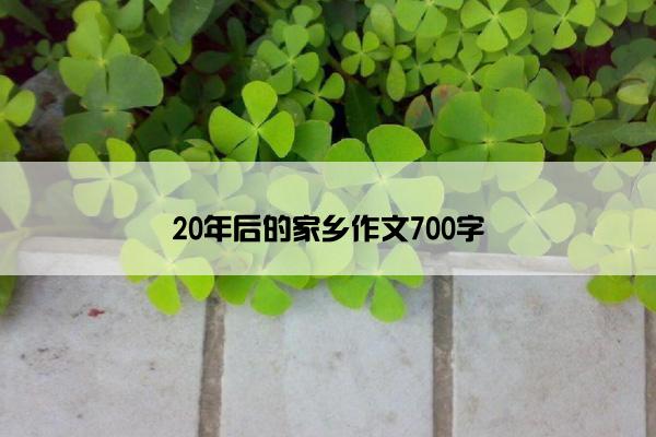 20年后的家乡作文700字