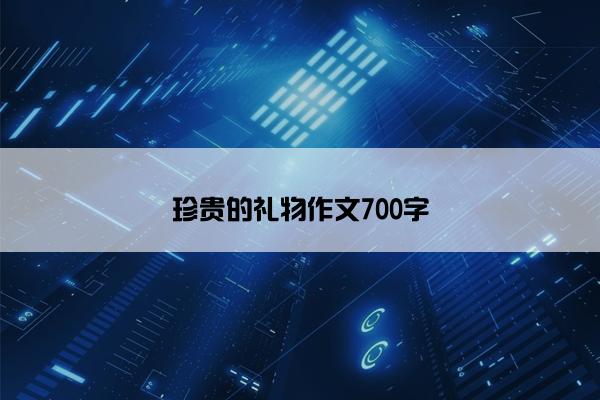 珍贵的礼物作文700字