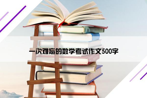 一次难忘的数学考试作文500字