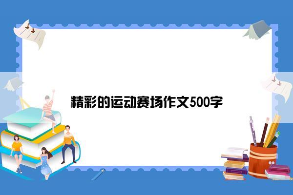 精彩的运动赛场作文500字