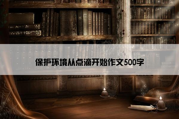 保护环境从点滴开始作文500字