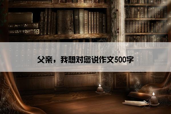 父亲，我想对您说作文500字