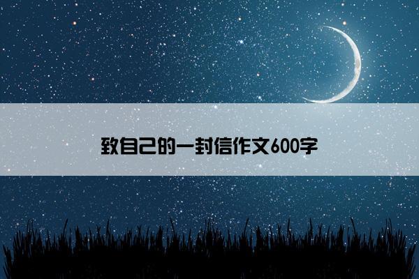 致自己的一封信作文600字