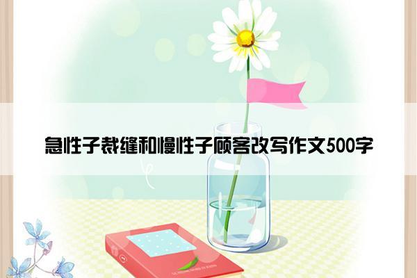急性子裁缝和慢性子顾客改写作文500字
