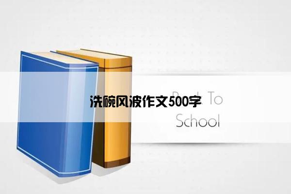 洗碗风波作文500字