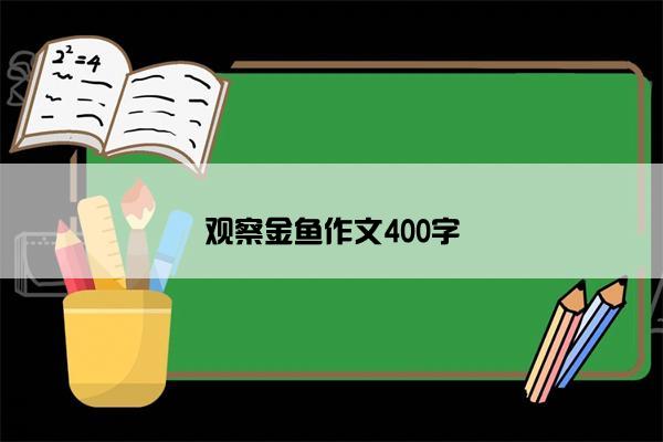 观察金鱼作文400字
