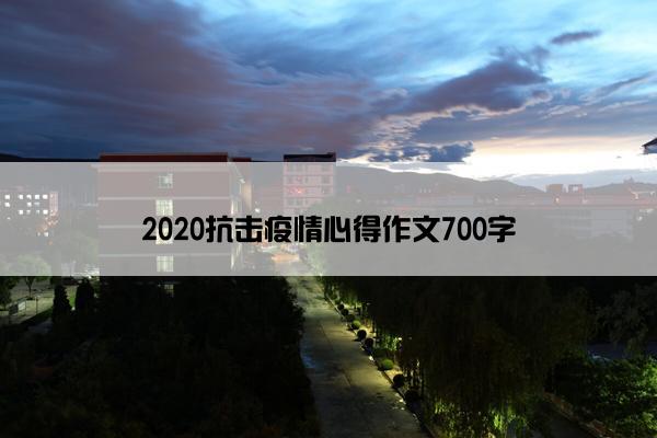 2020抗击疫情心得作文700字