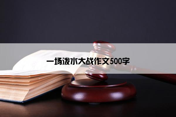 一场泼水大战作文500字