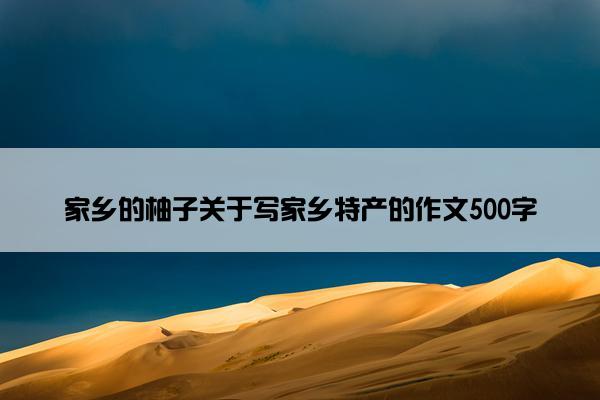 家乡的柚子关于写家乡特产的作文500字
