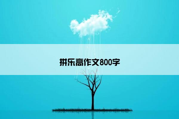 拼乐高作文800字