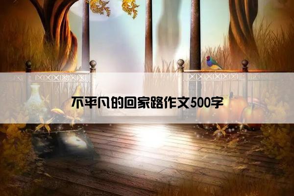 不平凡的回家路作文500字