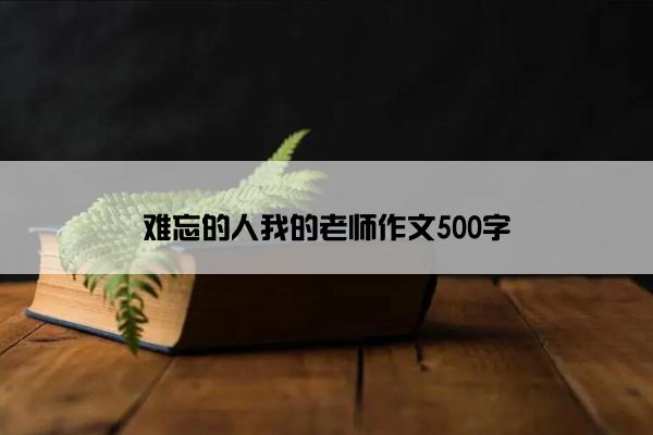 难忘的人我的老师作文500字