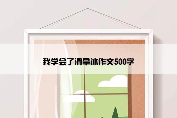 我学会了滑旱冰作文500字