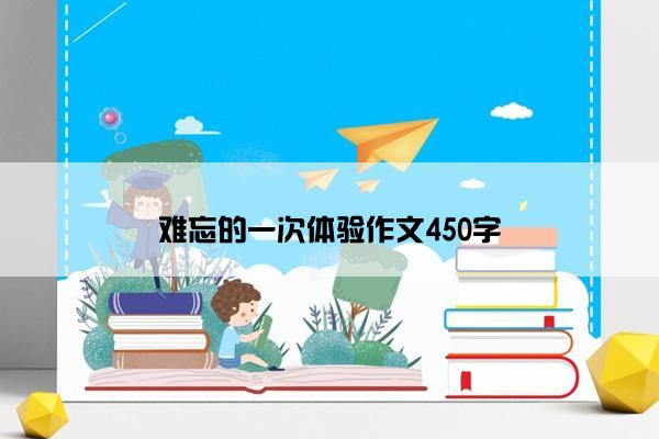 难忘的一次体验作文450字