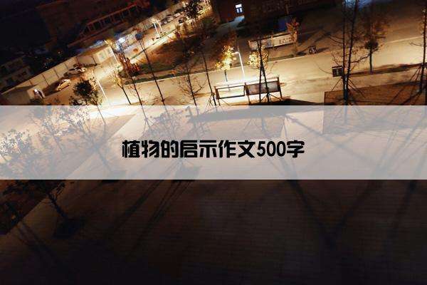 植物的启示作文500字