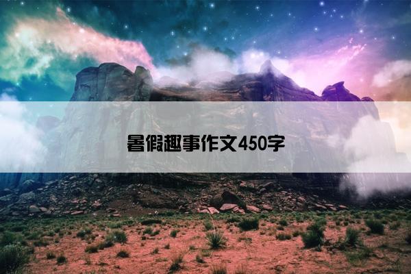 暑假趣事作文450字