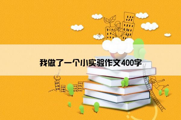 我做了一个小实验作文400字