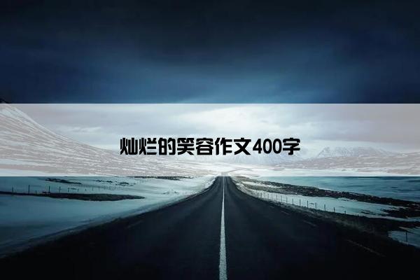 灿烂的笑容作文400字
