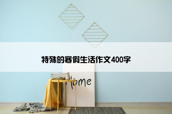 特殊的寒假生活作文400字