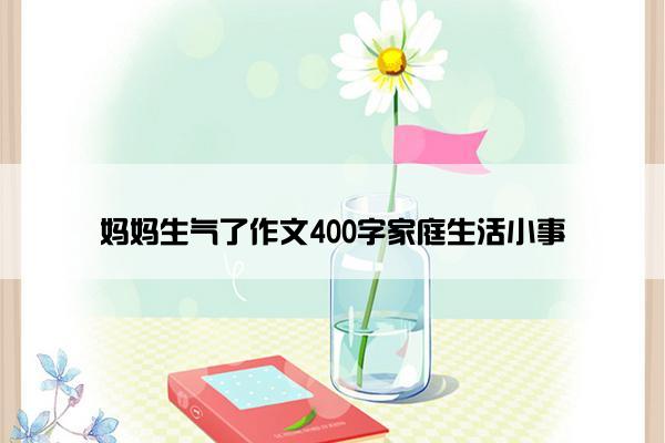 妈妈生气了作文400字家庭生活小事