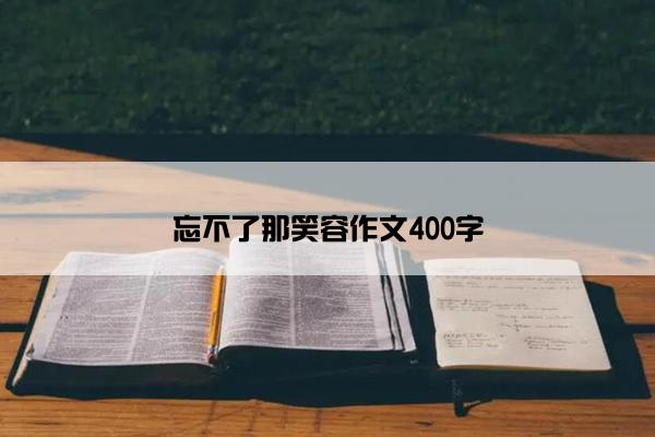 忘不了那笑容作文400字