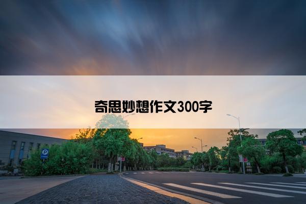 奇思妙想作文300字