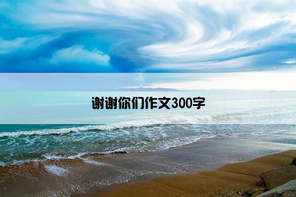 谢谢你们作文300字