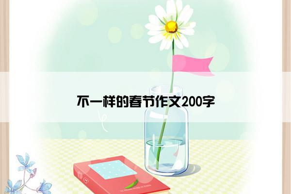 不一样的春节作文200字