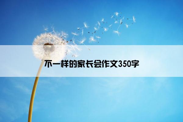 不一样的家长会作文350字
