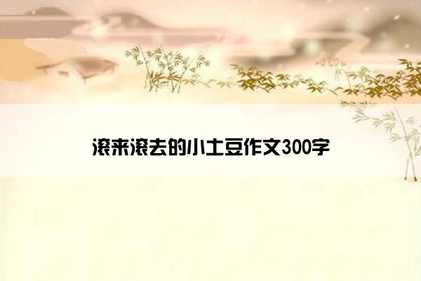 滚来滚去的小土豆作文300字