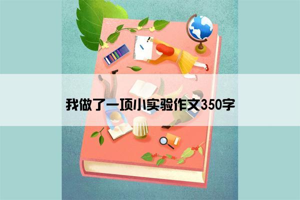 我做了一项小实验作文350字
