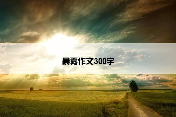 晨雾作文300字