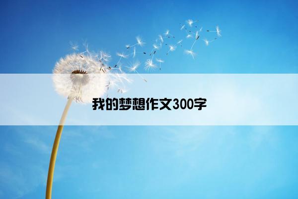 我的梦想作文300字