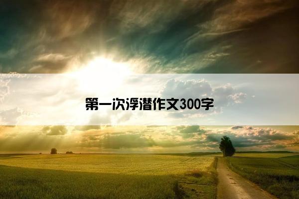 第一次浮潜作文300字