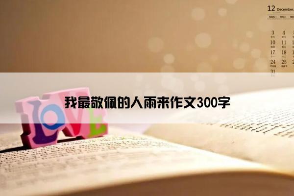 我最敬佩的人雨来作文300字