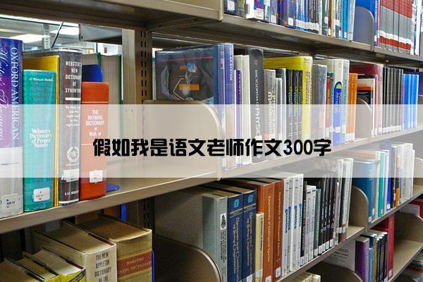 假如我是语文老师作文300字